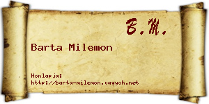 Barta Milemon névjegykártya